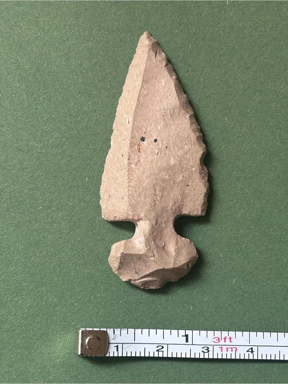 Handcrafted Beige Stone Arrowhead Accent for Home Décor